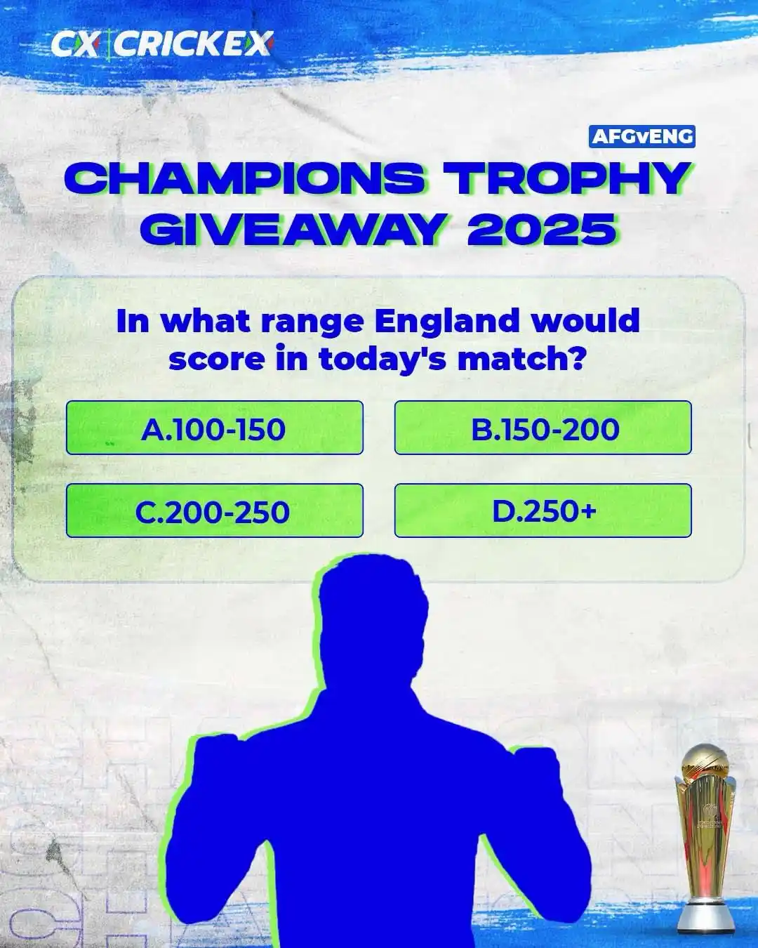 Image from Crickex: Crickex Champions Trophy Giveaway is LIVE!🏏 Guess the right answer an...