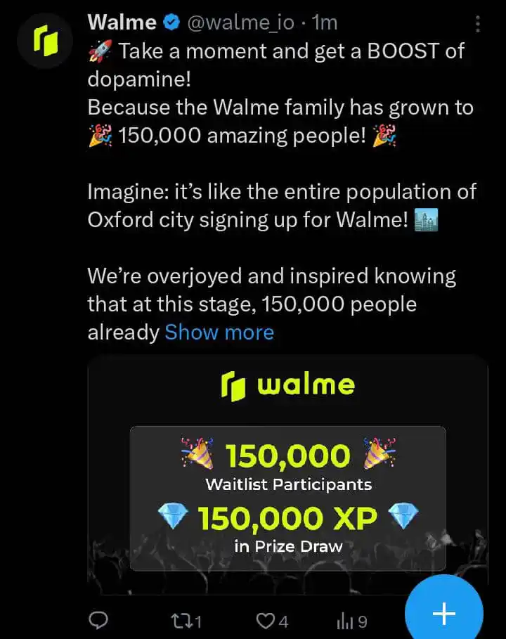Image from CRYPTO TRACKER 📈🥇: 🔥WALME waitlist is officially LIVE!🥳 Let's get more XP on walme, be...
