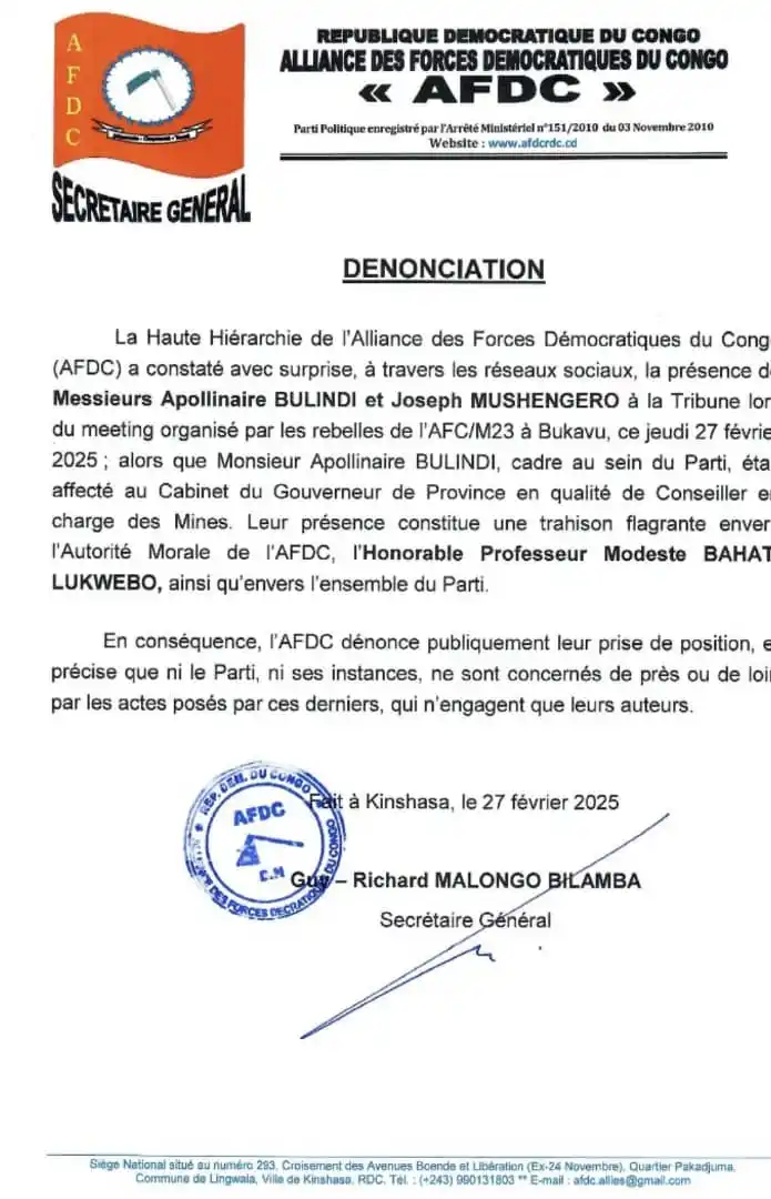 Image from Dialogue Entre Congolais Infos🇨🇩: *<a class="text-blue-500 hover:underline cursor-pointer" href="/hashta...