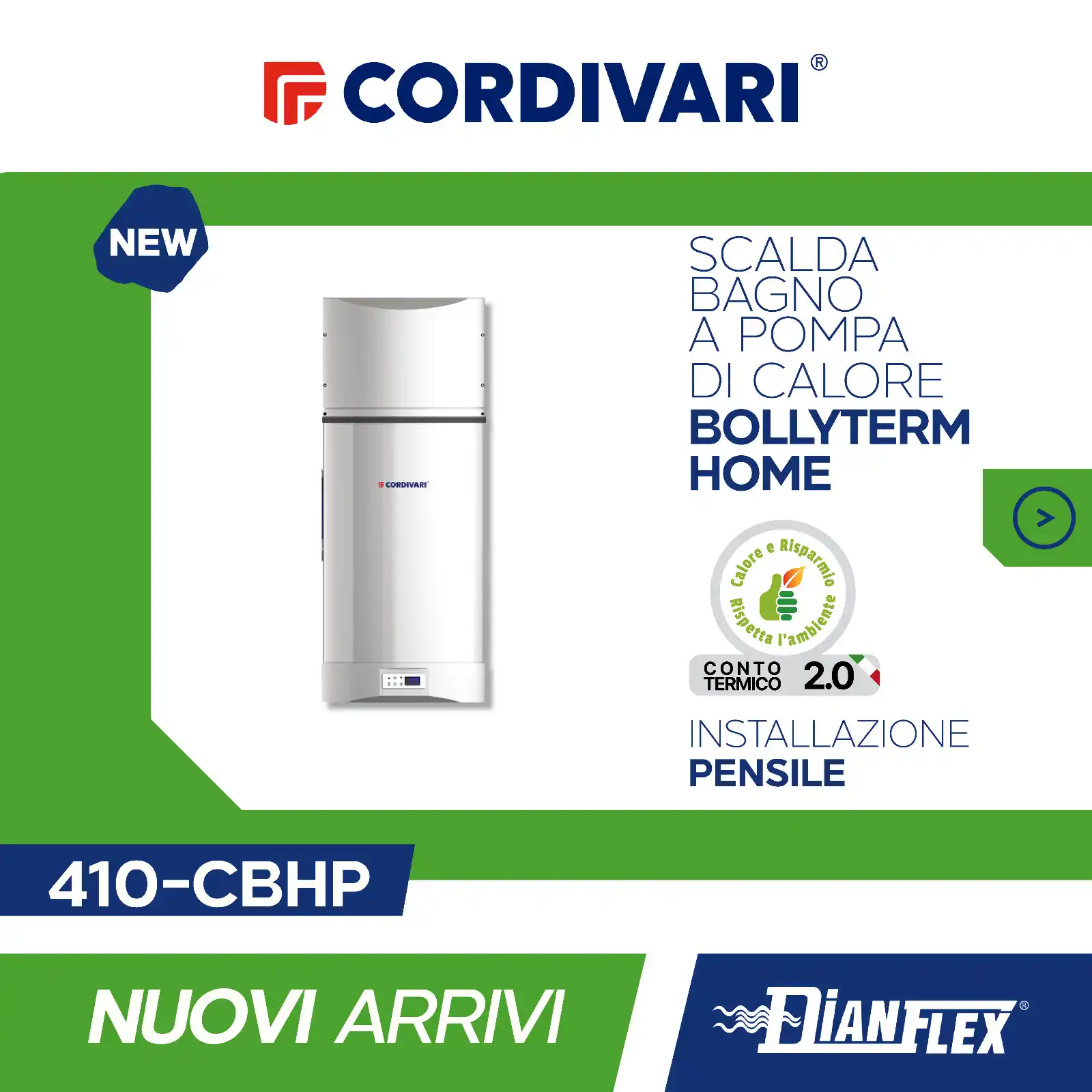 Image from DIANFLEX: Scopri il nuovo scaldabagno pensile BOLLYTERM HOME by Cordivari con te...