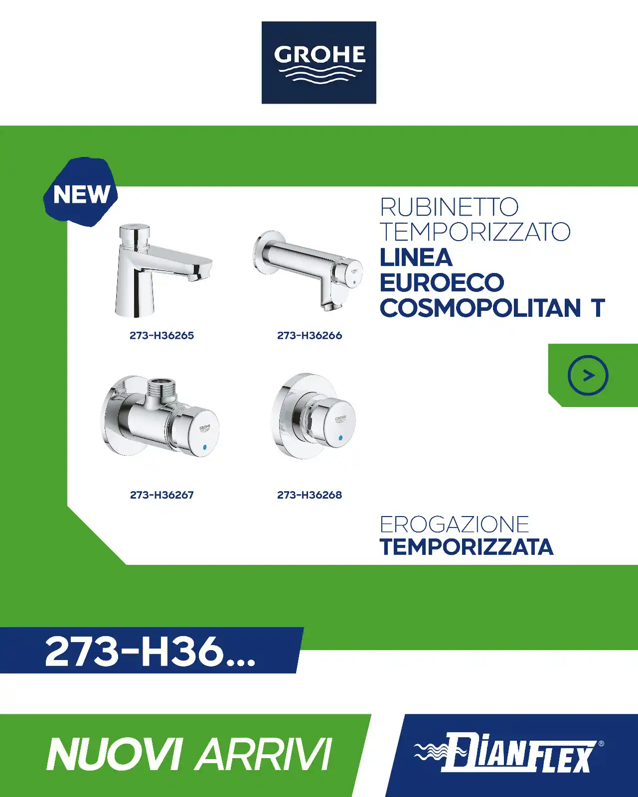 Image from DIANFLEX: Scopri la linea Euroeco Cosmopolitan T: rubinetti temporizzati con tec...