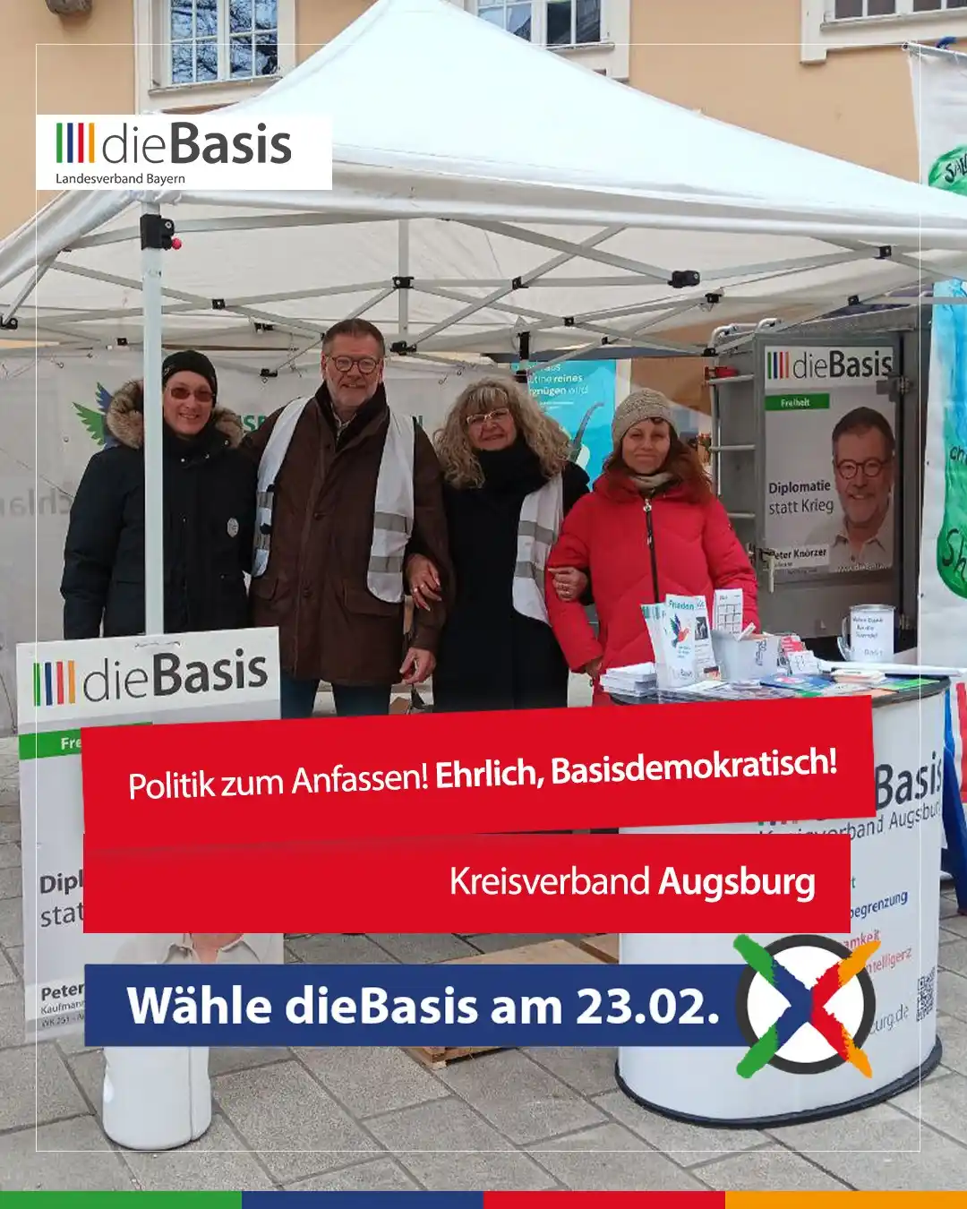 Image from dieBasis Landesverband Bayern funkt: In den letzten Tagen haben unsere engagierten Mitglieder in ganz Bayer...