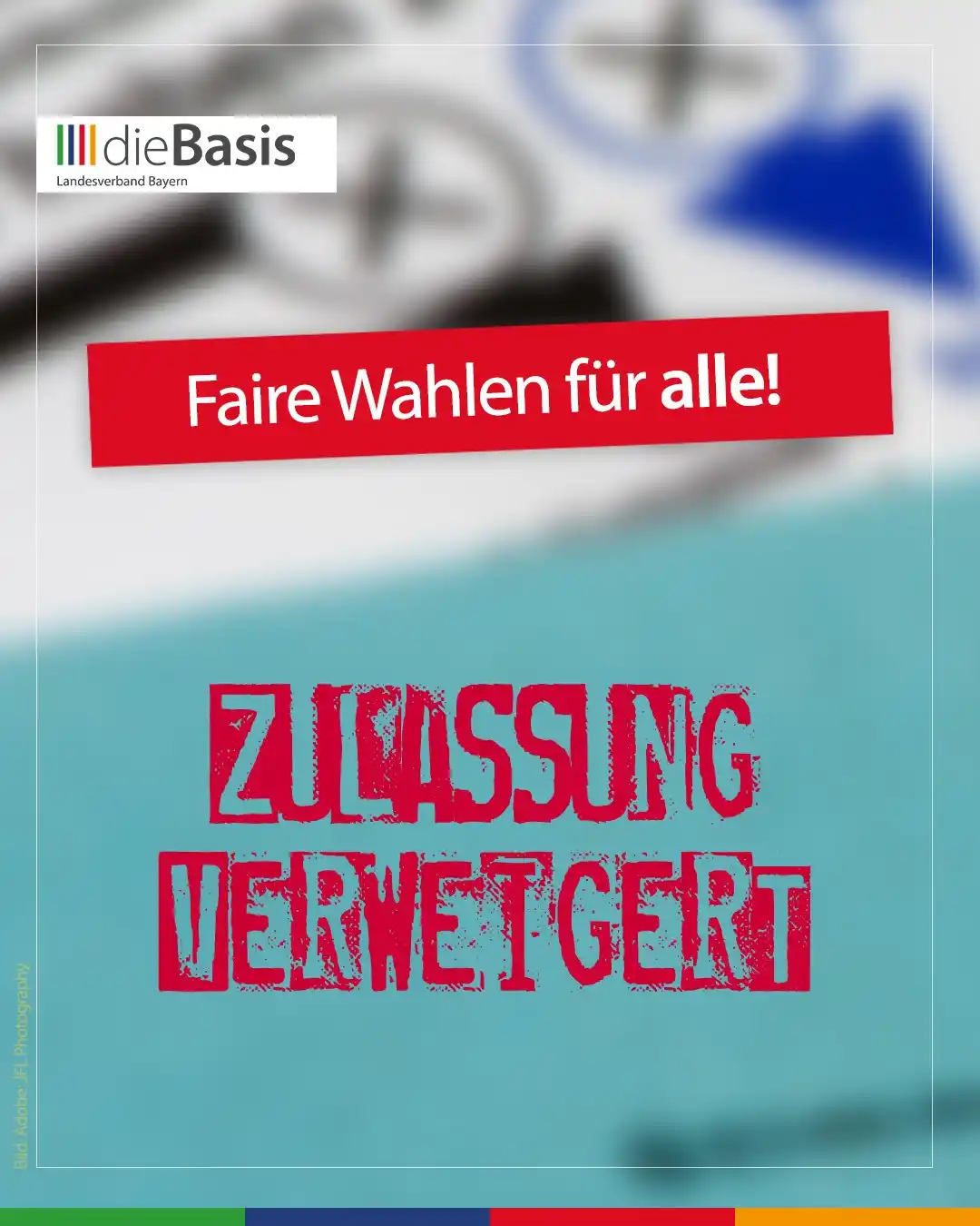 Image from dieBasis Landesverband Bayern funkt: Demokratie stärken – für mehr Vielfalt auf dem Wahlzettel Um an der B...