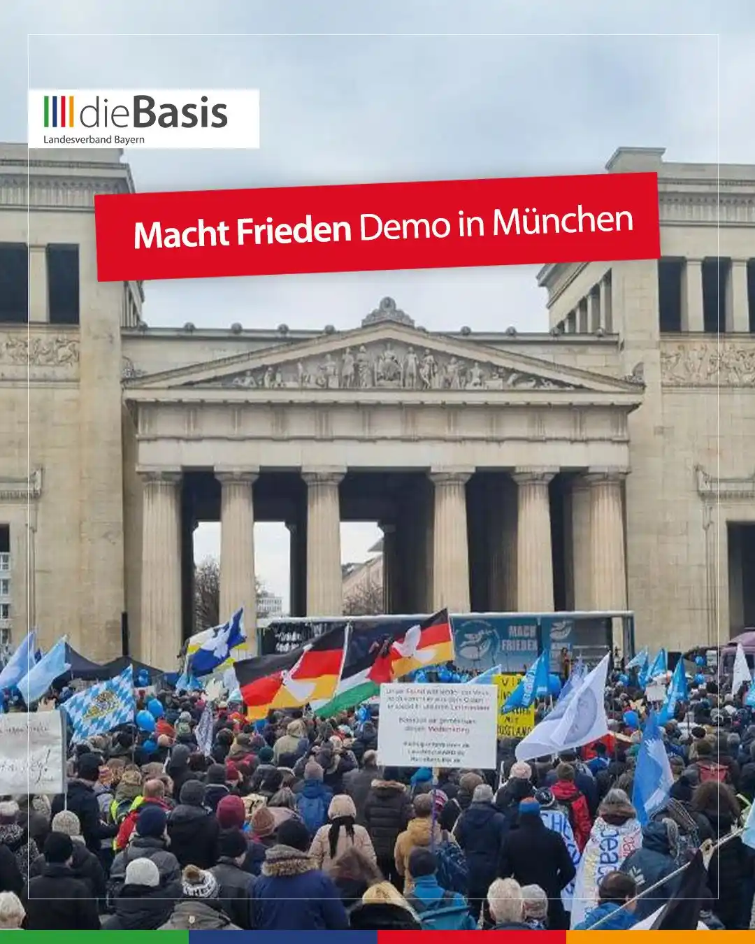 Image from dieBasis Landesverband Bayern funkt: Macht Frieden – keine Waffenlieferungen! Impressionen von der Macht-...