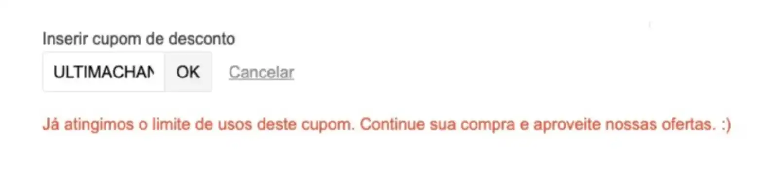 Image from ECONOMIZANDO COM JP: ❌Cupom "ULTIMACHANCE" esgotado galera !! Ativem as notificações do Gr...