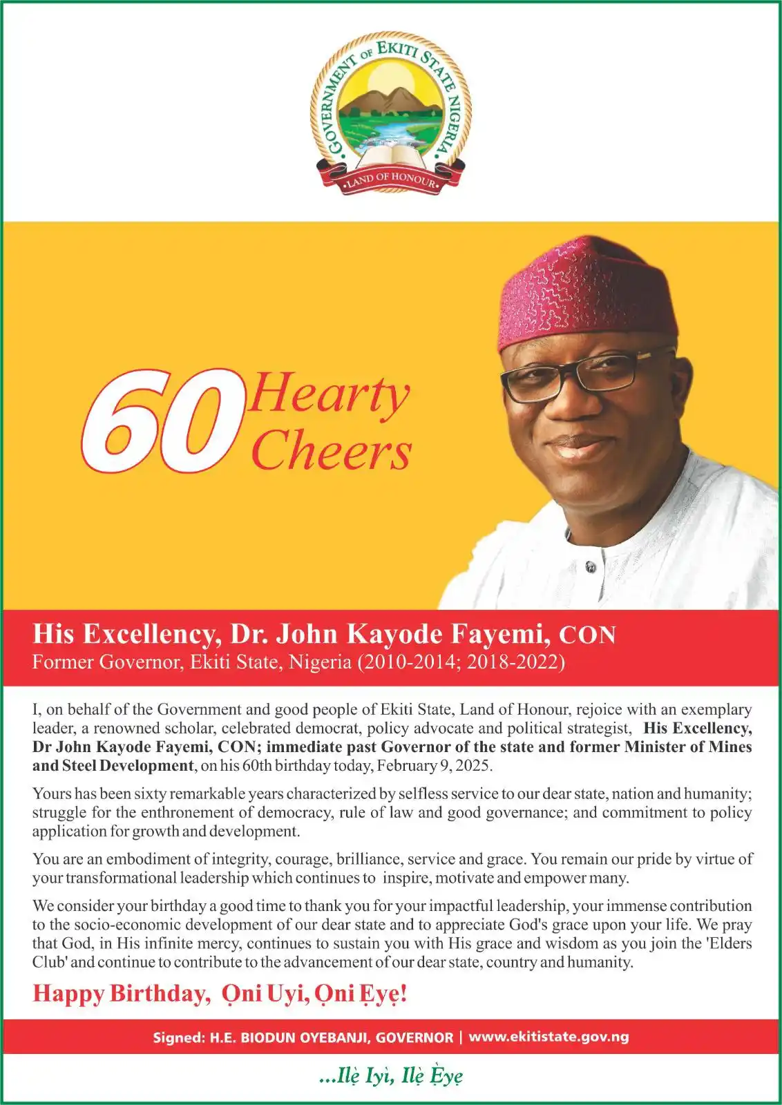 EKITI STATE MINISTRY OF INFORMATION  post