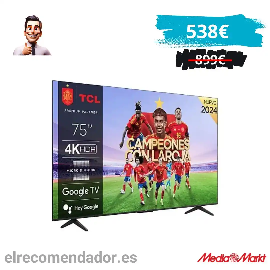 Image from El Recomendador: ✅ Precio: 538€ ❌ Antes: 899€ 🛒 VER OFERTA 👉🏻 https://bit.ly/4bfcm0...