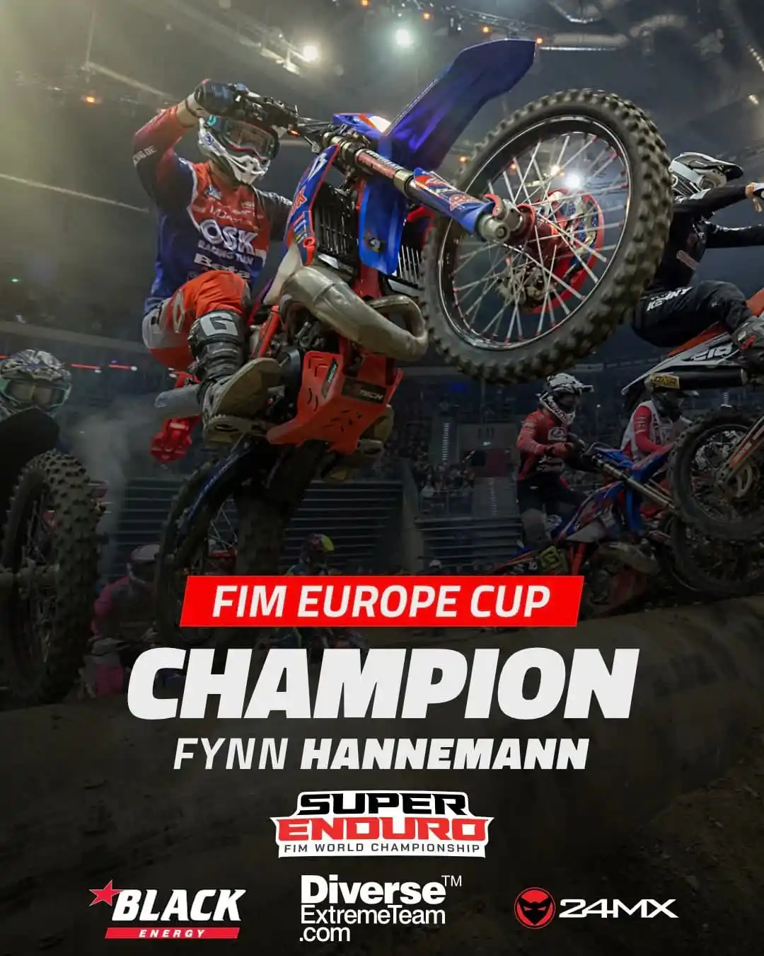 Image from Enduro.de: 🏆 *Fynn Hannemann* gewinnt FIM SuperEnduro Europa Cup❗Wir gratulieren...
