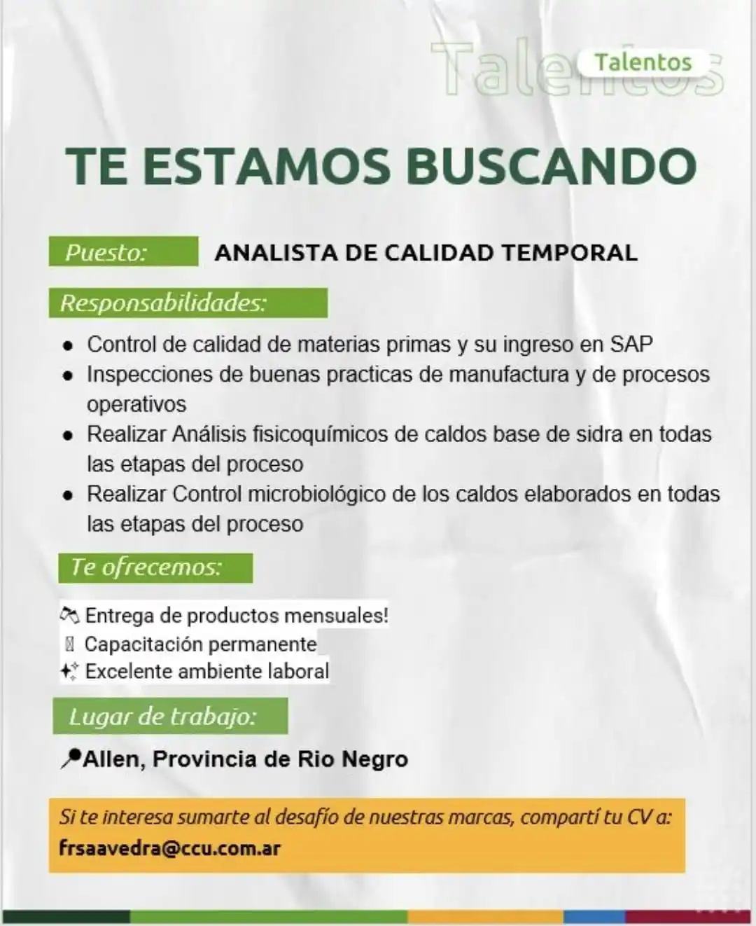 FACTA Alimentos post