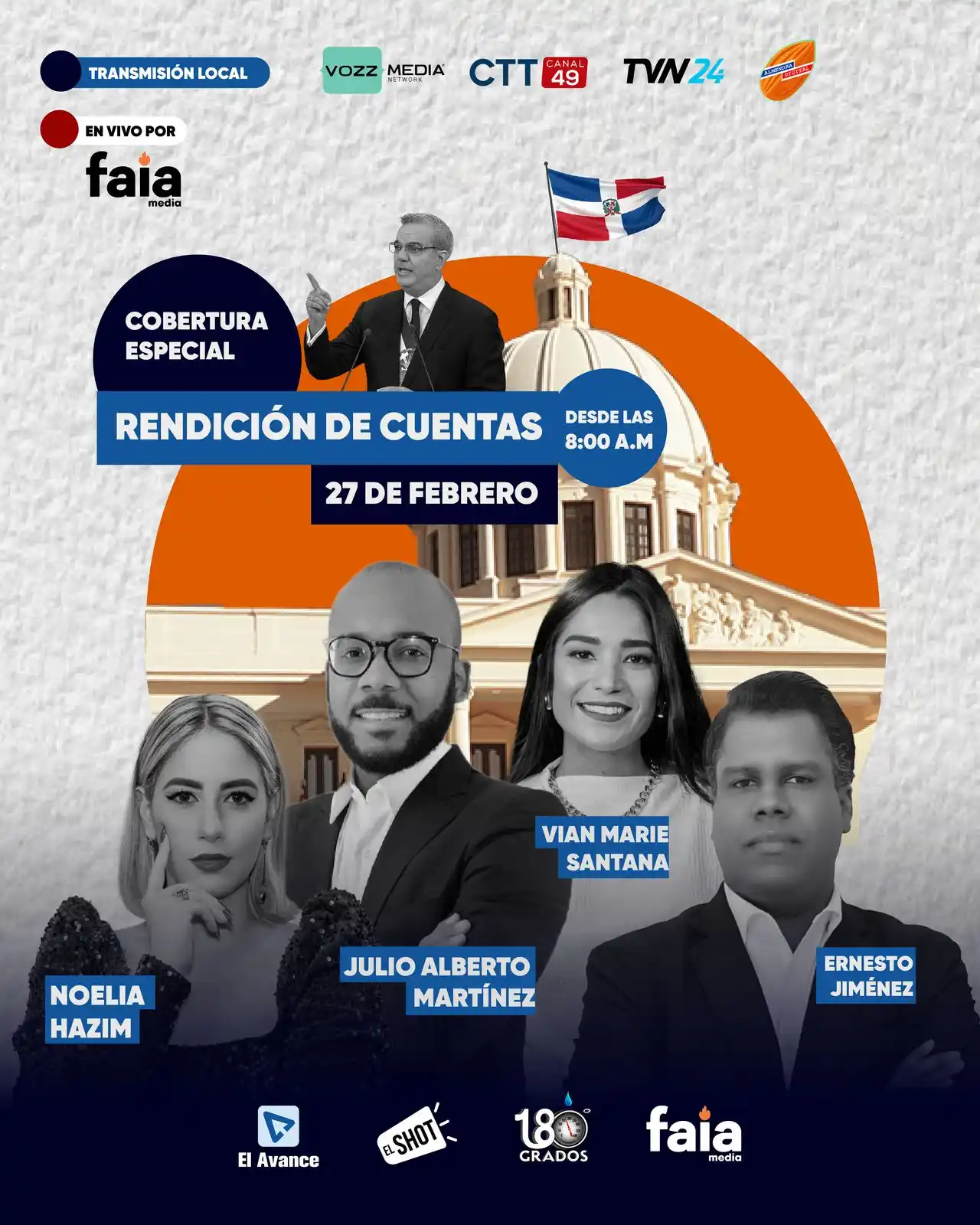 Image from FAIA MEDIA 🔥: 📢 ¡No te pierdas mañana, 27 de febrero, la Rendición de Cuentas del p...