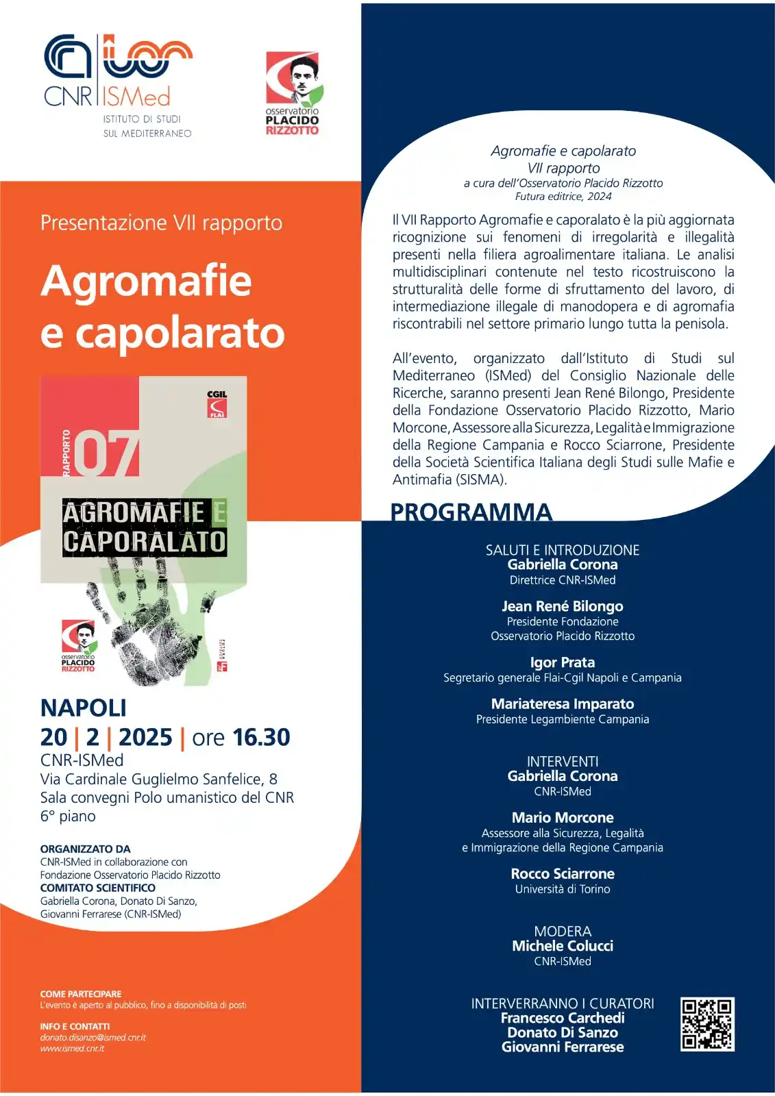 Image from Flai Cgil nazionale : 🔴 Presentazione: VII Rapporto Agromafie e caporalato 🗓️ 20 febbraio...