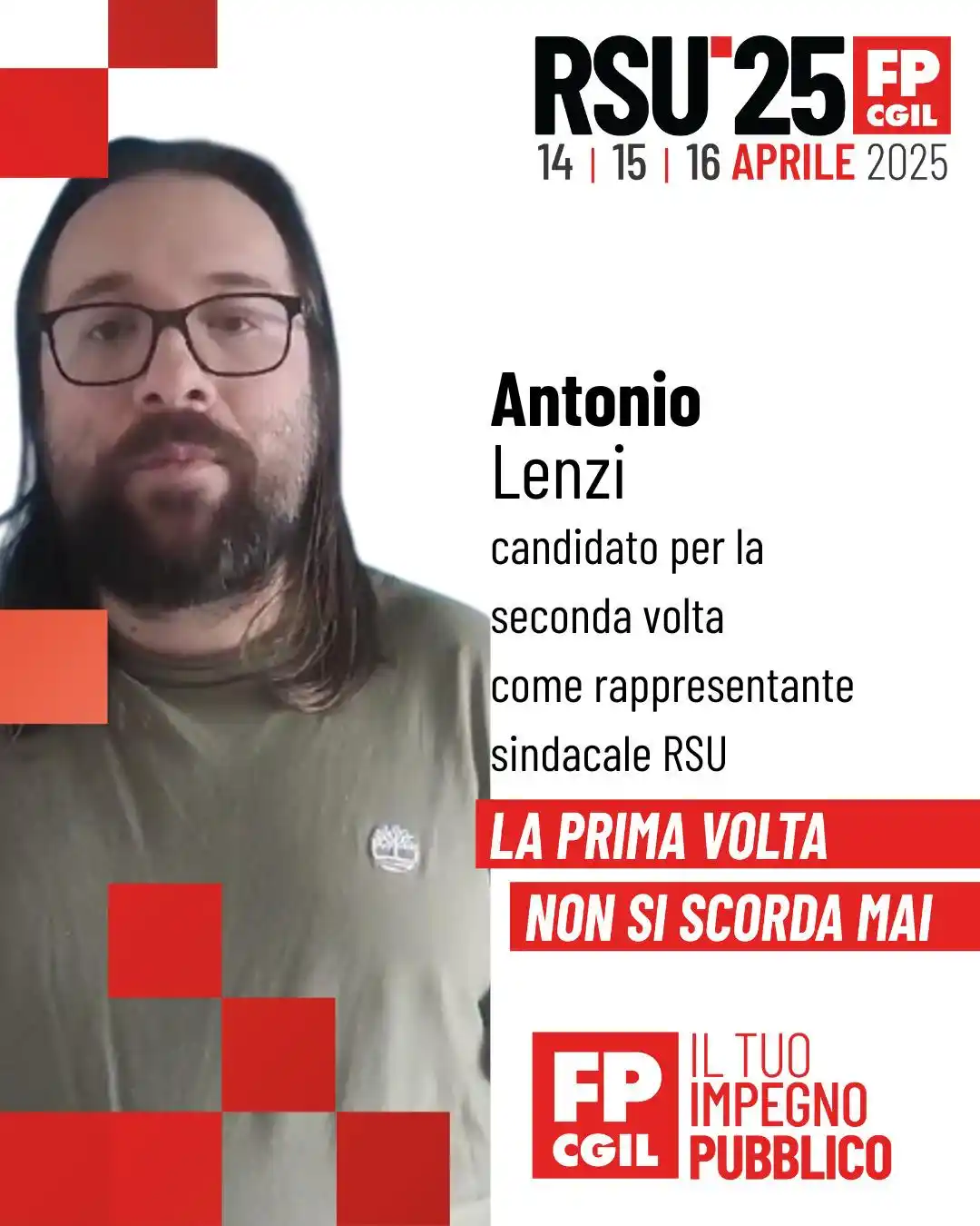 Image from FP CGIL Lombardia: LA PRIMA VOLTA NON SI SCORDA MAI ❤️ 📢Antonio, operatore in un Centro...