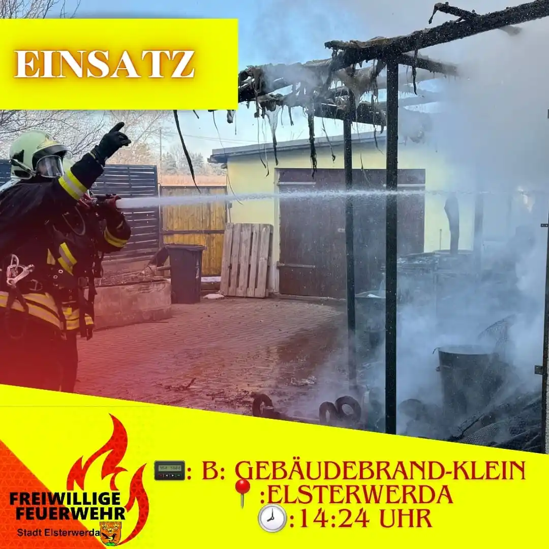 Image from Freiwillige Feuerwehr Elsterwerda: ⚠️EINSATZ⚠️ 🗓: 19.02.25 🚒: LF20, DLK 23/12, TLF 20/50, MTW2 🚒🌍:FF...