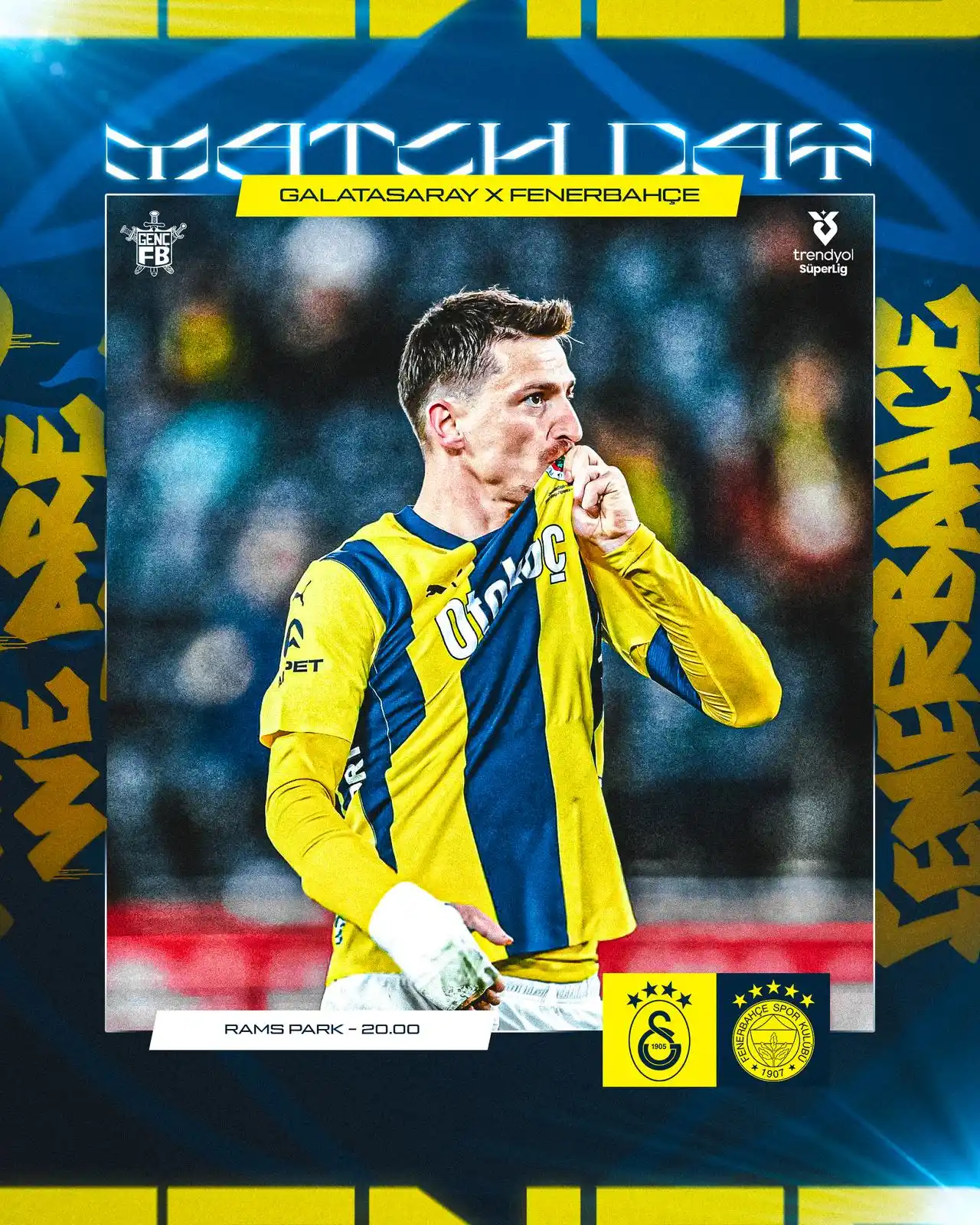 Image from Genç Fenerbahçeliler: FENERİN MAÇI VAR! 🏆 Trendyol Süper Lig 25. Hafta 🆚 Galatasaray ⏱️ ...