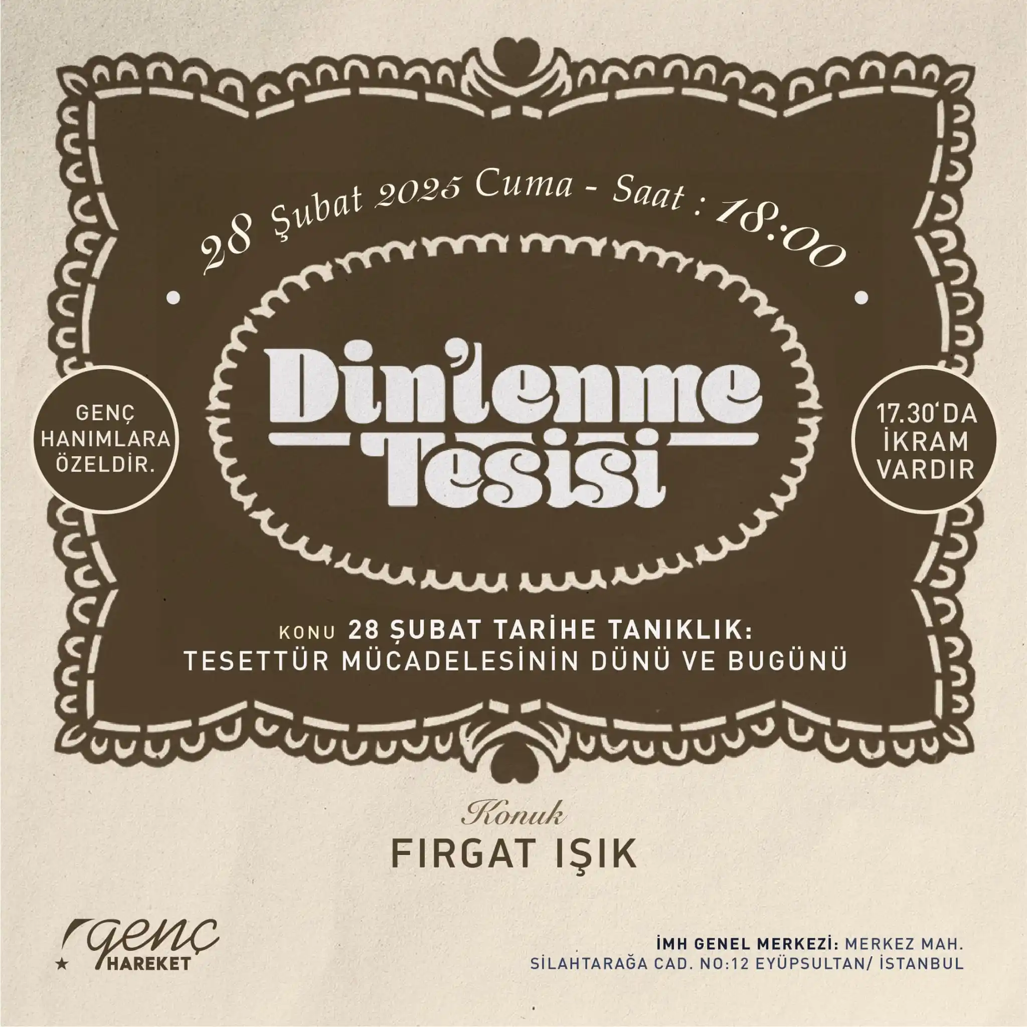 Image from Genç Hareket: "DİN'LENME TESİSİ" Tesettür konu başlığı ile devam ediyor 🌿 Hem haft...