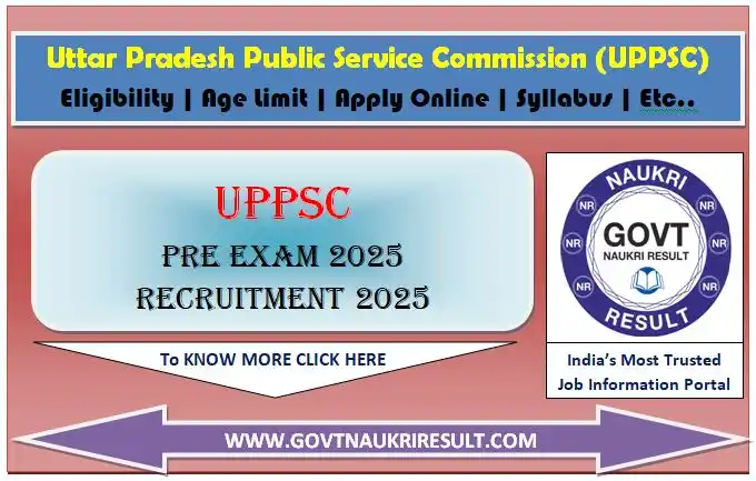 Image from Govt Naukri Result: UPPSC Combined State Upper Subordinate Services Exam, ACF, RFO Exam 20...