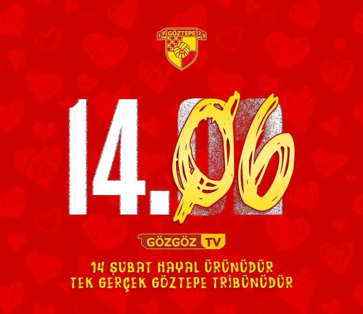 Image from GözGöz TV: 14.06>14.02 14 Şubat Hayal Ürünü Tek Gerçek Göztepe Tribünüdür❤️💛 ...