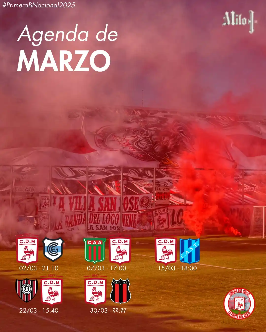 Image from 🐓 Hincha Del Gallo: ¡⚽🐓 Agenda de partidos para el Gallo en el mes de Marzo!. <a class="...