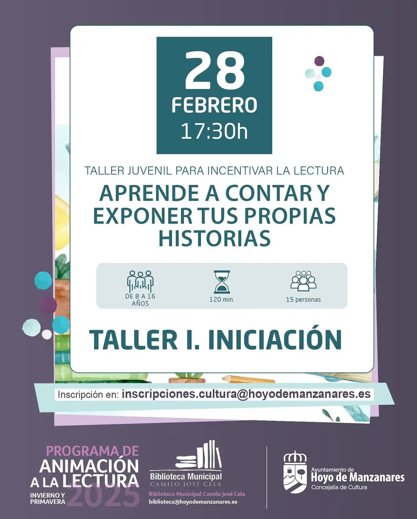 Image from Hoyo de Manzanares Actualidad: TALLER JUVENIL PARA INCENTIVAR LA LECTURA Aprende a contar y exponer ...