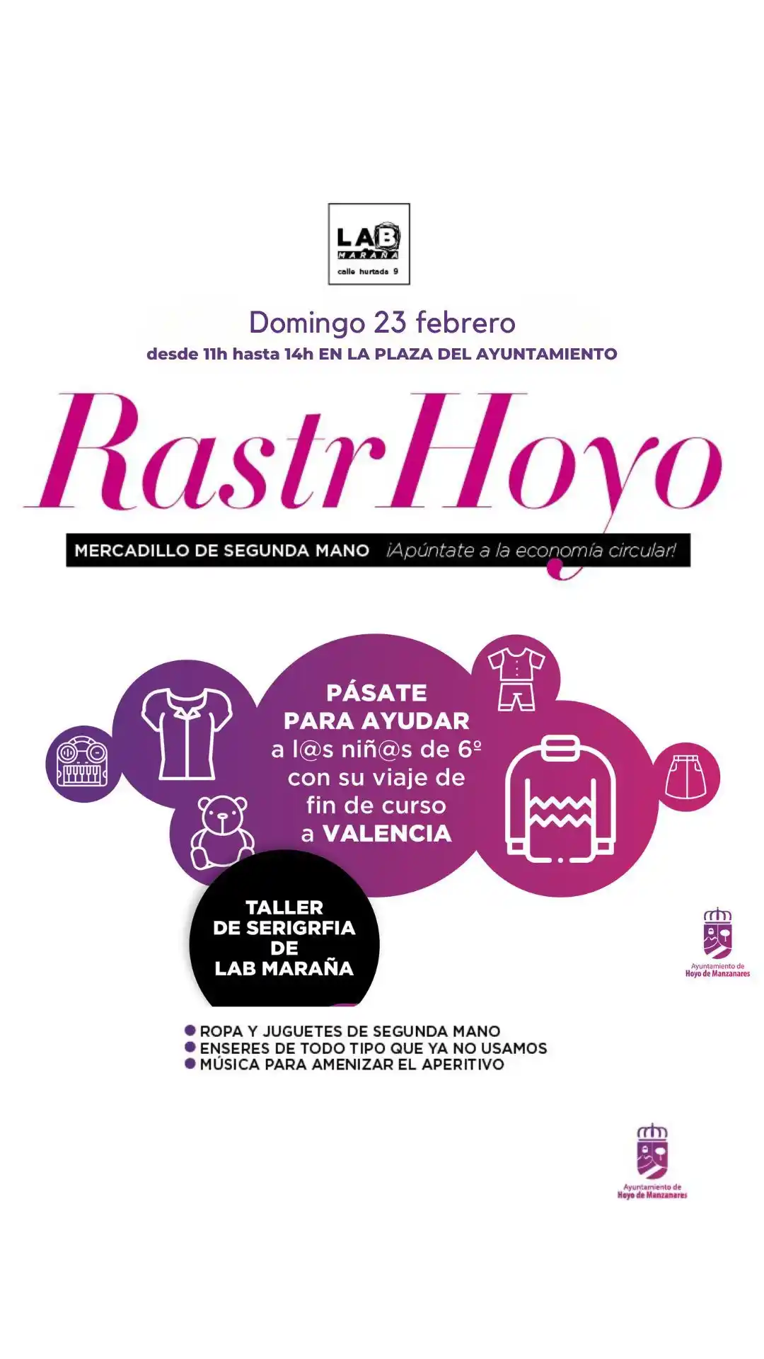 Image from Hoyo de Manzanares Actualidad: ¡El próximo 23 de febrero vuelve RastrHoyo, el mercadillo popular de H...