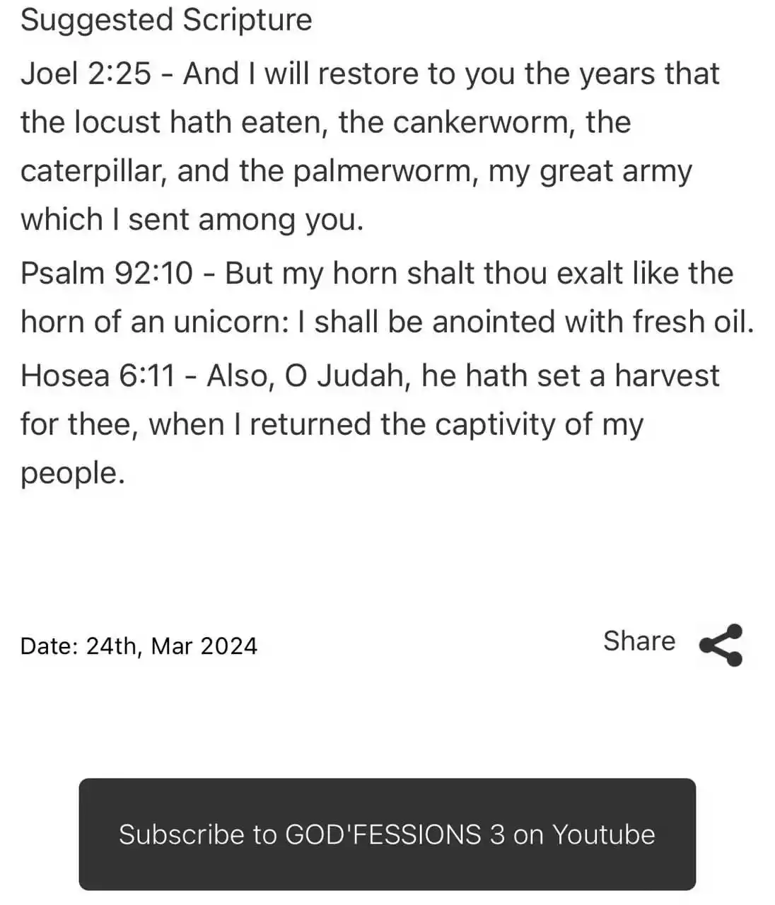I NOW DECREE AND DECLARE post