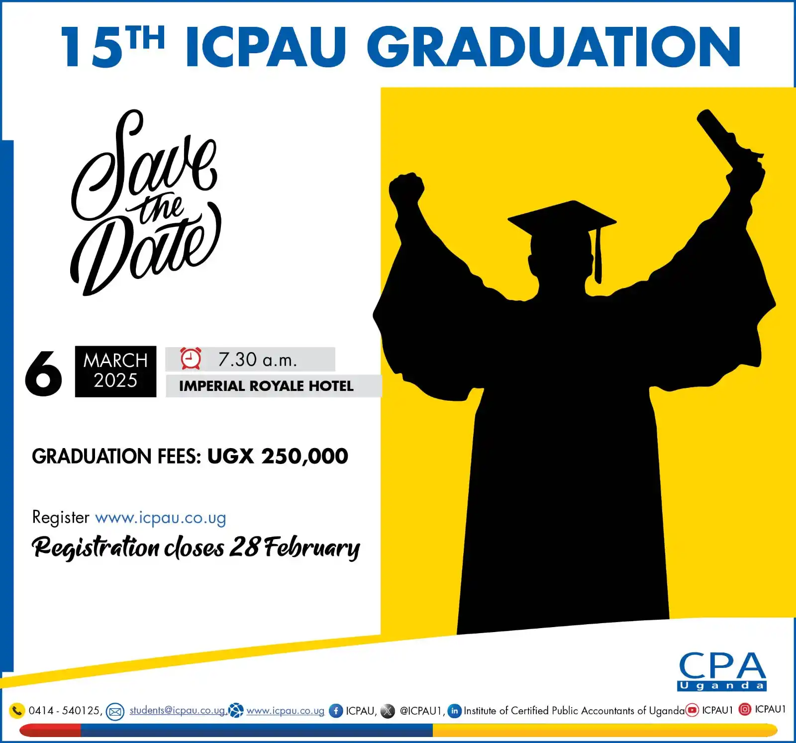 Image from ICPAU Updates: 📢 Your Moment to Shine: Register for the ICPAU 15th Graduation Ceremo...