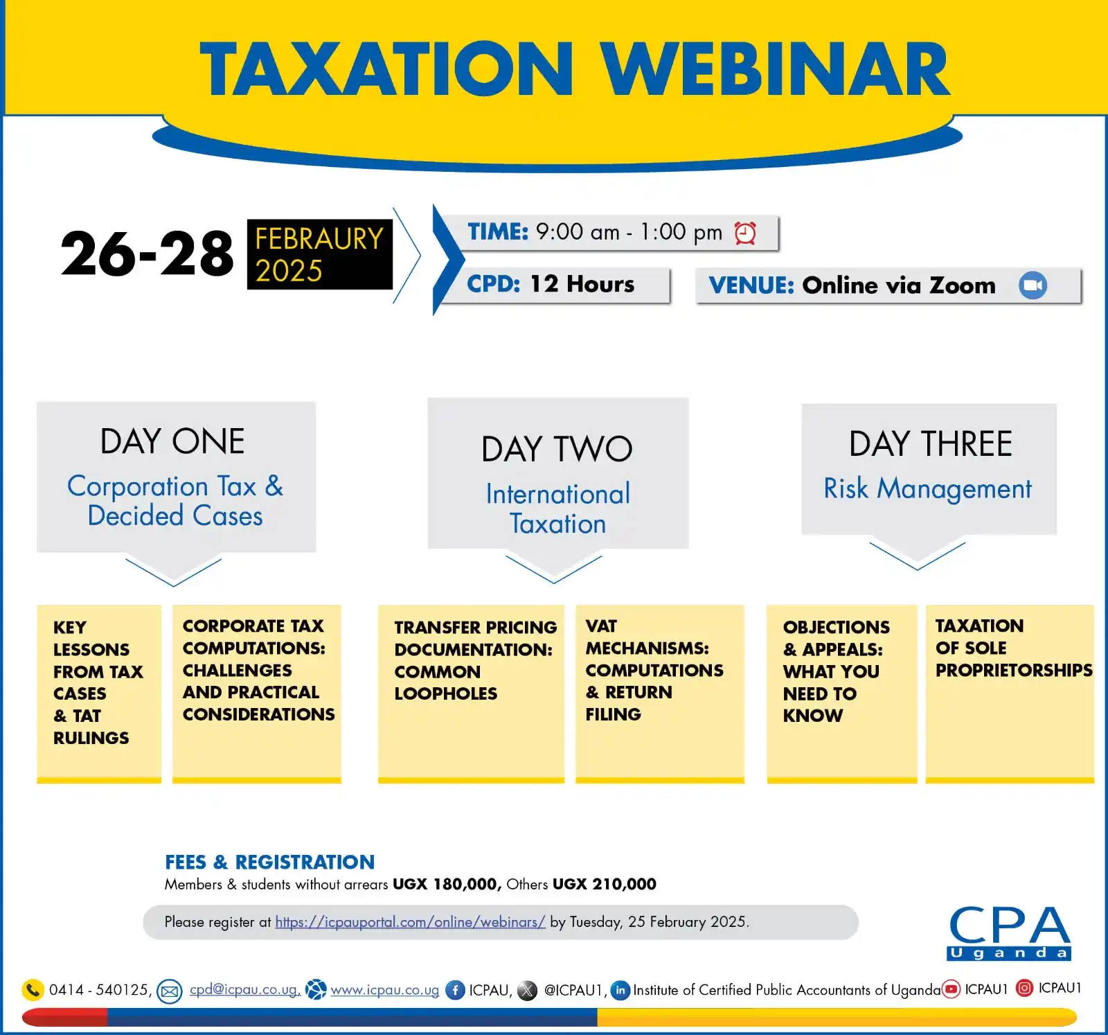 Image from ICPAU Updates: The Taxation Webinar provides a unique opportunity to learn from leadi...