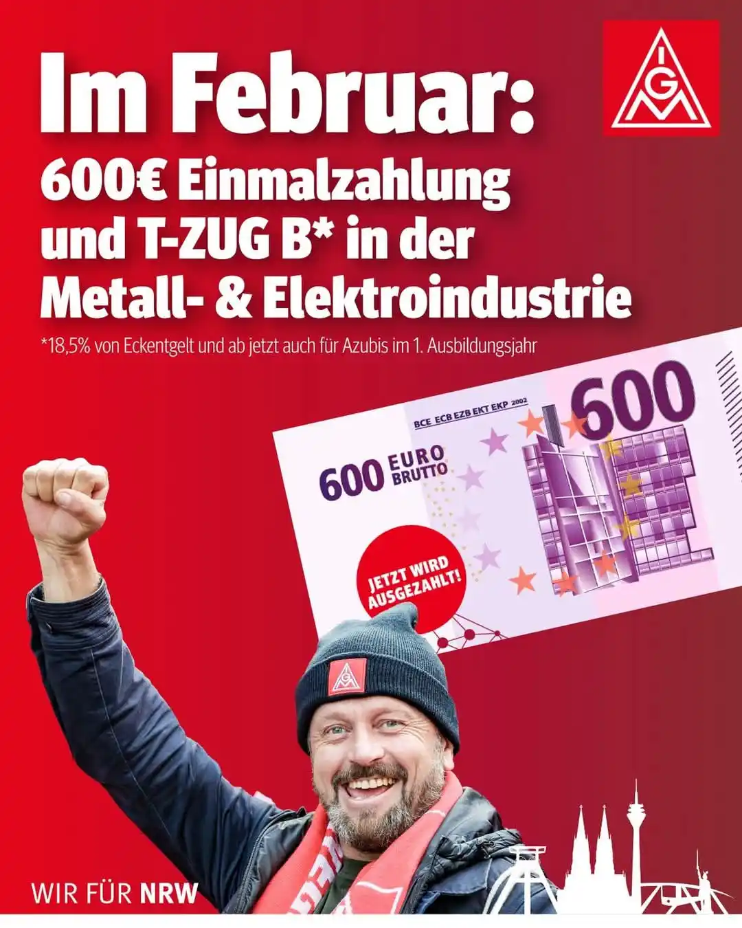 Image from IG Metall Remscheid-Solingen: 📢Jetzt wird ausgezahlt 💰 Beschäftigte in der Metall- und Elektroin...
