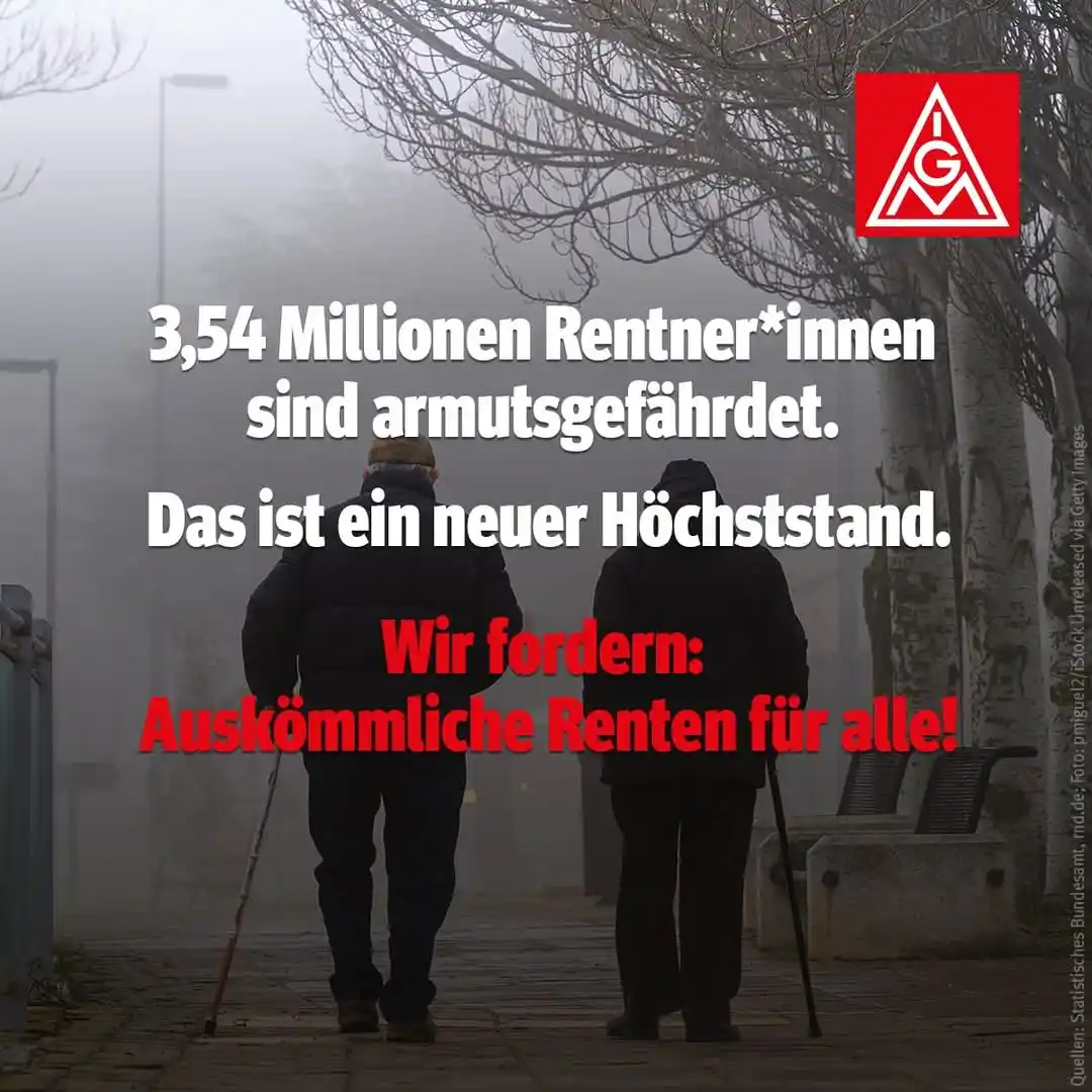 Image from IG Metall Remscheid-Solingen: Obwohl eine Mehrzahl der Menschen bereit ist, für ein höheres Rentenni...