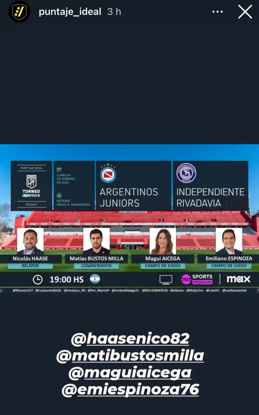 Independiente Rivadavia Fans post