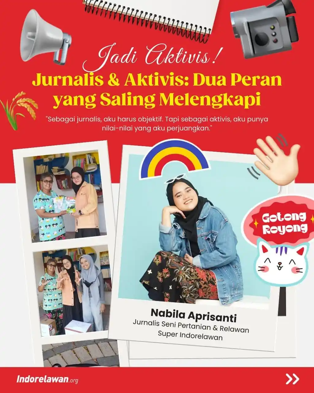 Image from Indorelawan: Malam ini Miwan membawakan cerita dari Kak Nabila, seorang aktivis dan...