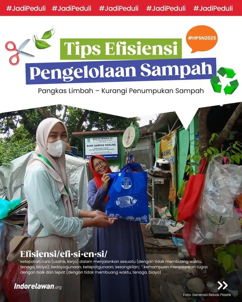 Image from Indorelawan: Halo teman relawan! 🌿 Ini nih Efisiensi yang Miwan maksud. Gampangny...