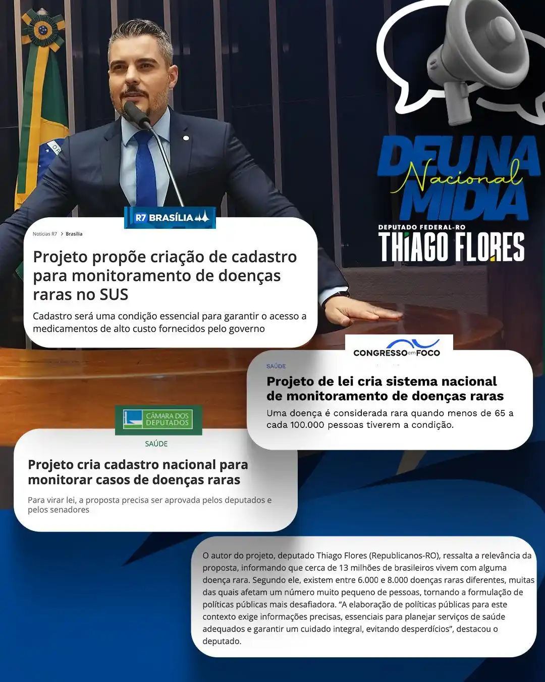 Image from Informações Dep. Thiago Flores 🚀: 📢 Tá na Mídia Nacional! 📢 Nosso Projeto de Lei 109/2025, que propõe...
