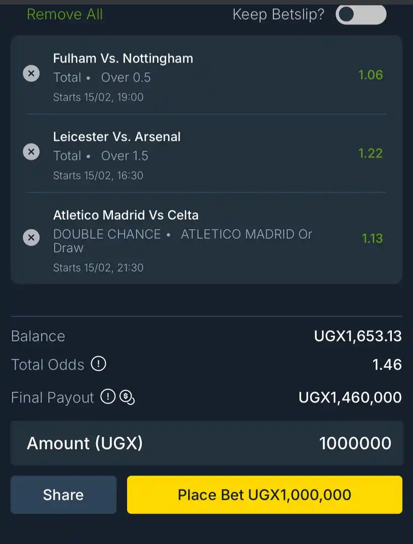INze Omubedde W’akapapula ka Sure Win Odds post