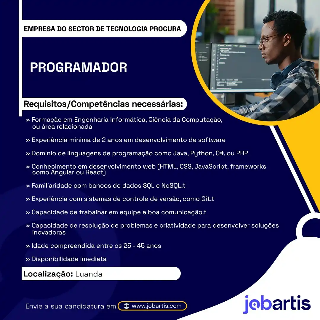 Jobartis - O Portal De Emprego De Angola post