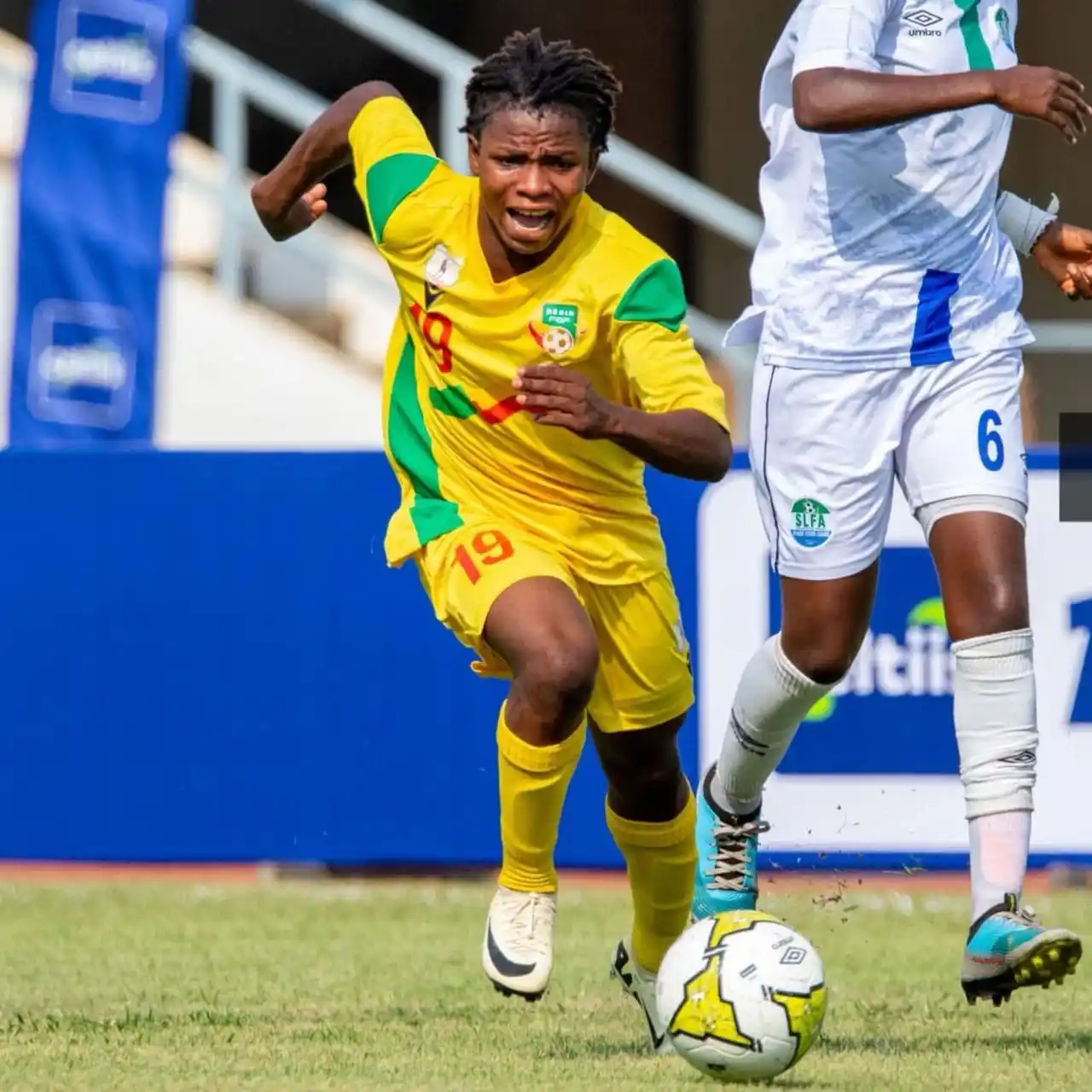 Image from JOUEURS BÉNINOIS 🇧🇯: 38’ | BUTTTTT POUR LES AMAZONES face à la Sierra Leone 💪🏾🔥🔥🔥 Imp...