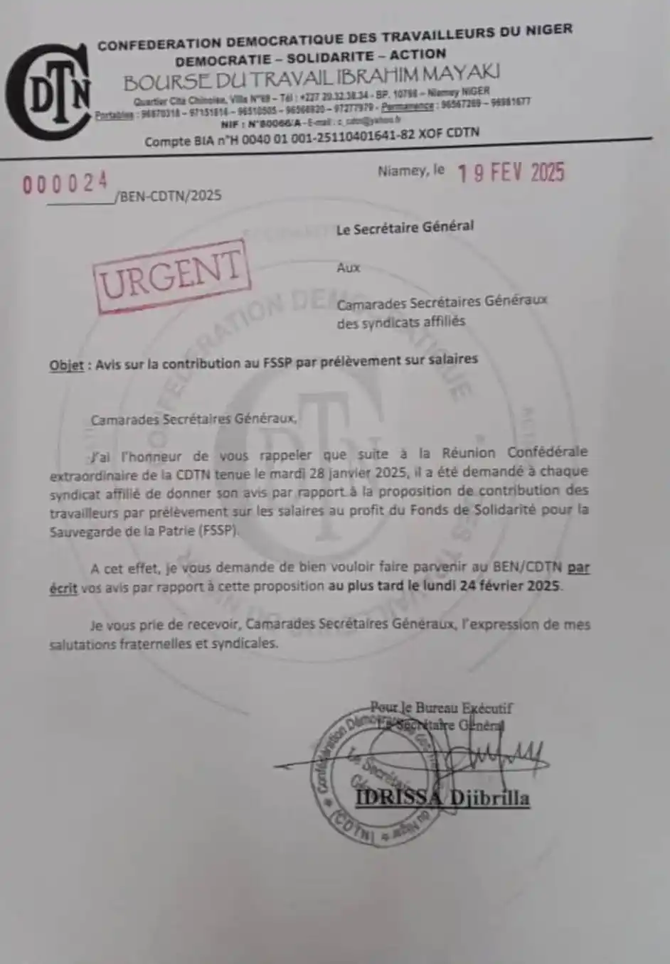 Journal du Niger post