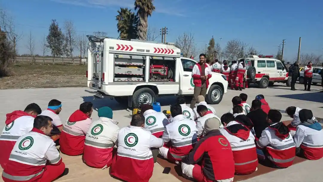 Image from کانال رسمی جمعیت هلالاحمر گلستان: *⭕ برگزاری بازآموزی طرح ملی امدادونجات نوروزی ۱۴۰۴ در پایگاه امدادونجا...