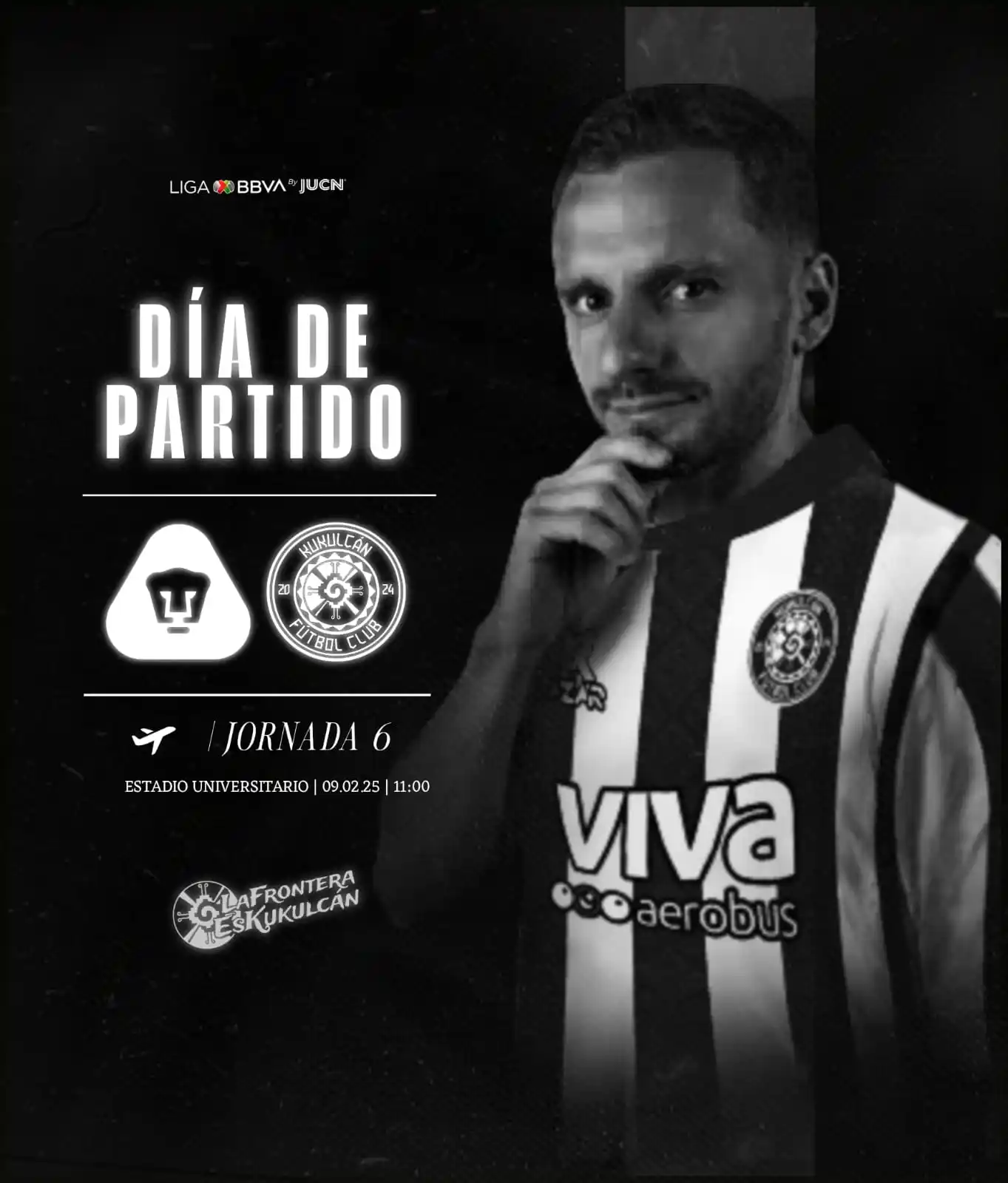 Image from Kukulcán FC: ¡𝑯𝑶𝒀 𝑱𝑼𝑮𝑨𝑴𝑶𝑺! ⚫️⚪️ 🆚️ Pumas UNAM 🏟 Estadio Olímpico Unive...