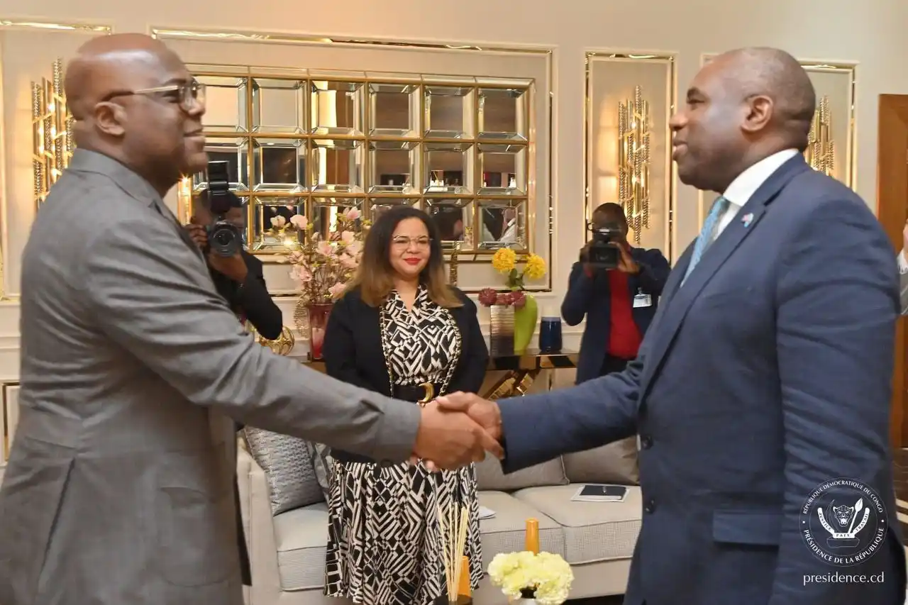 Image from La lionne infos: 🚨RDC- Grande-Bretagne | Le Président Félix Tshisekedi a reçu, ce vend...