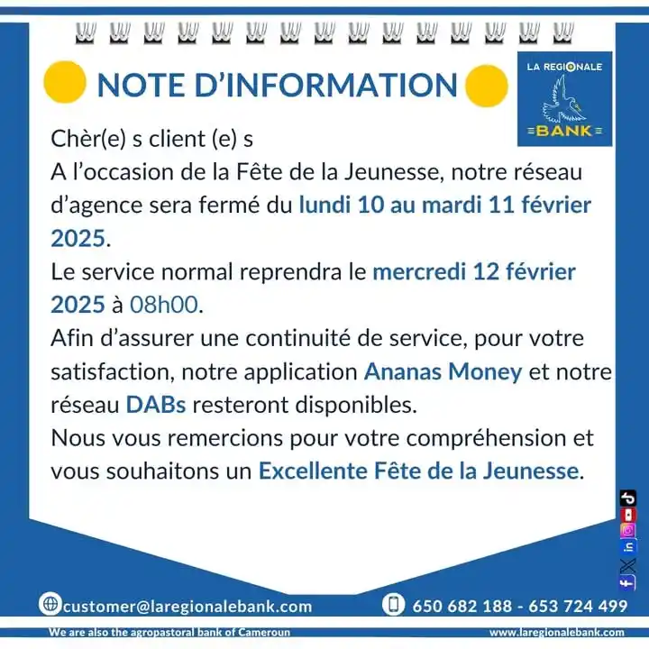 LA REGIONALE BANK post