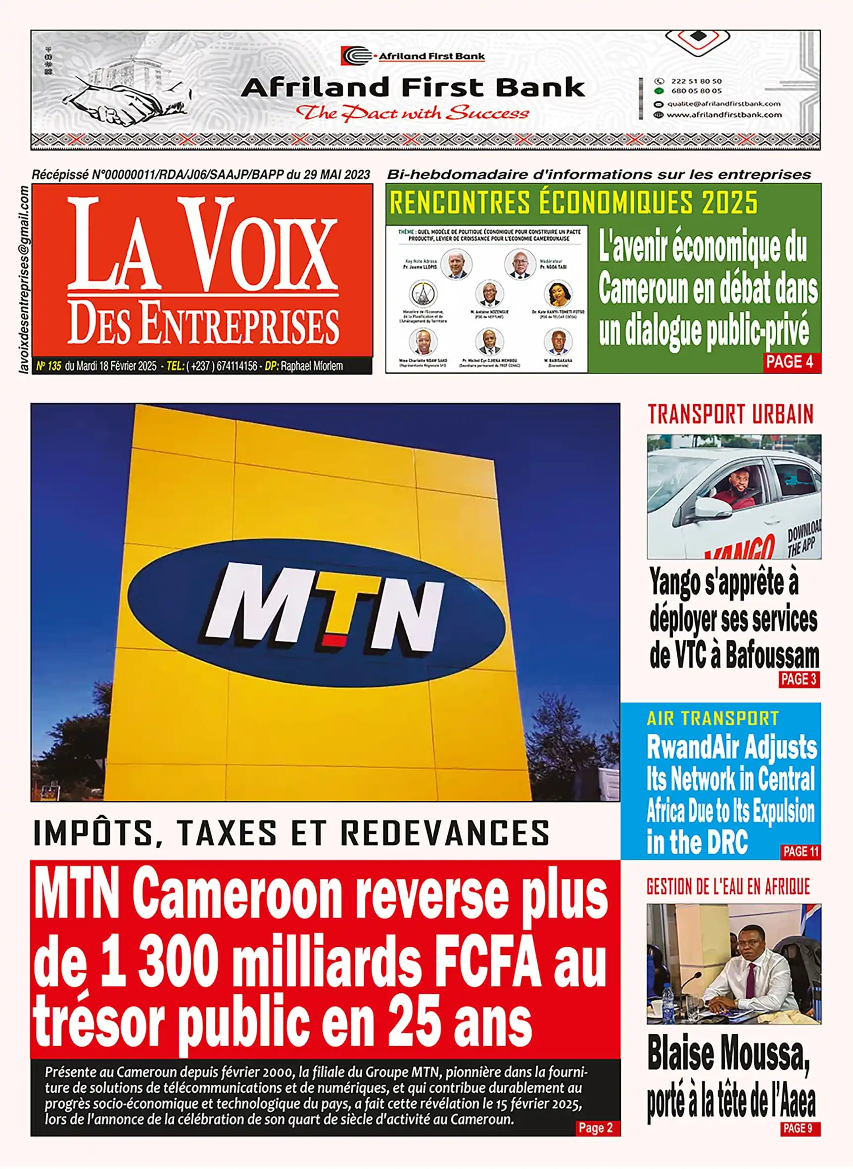 Image from La Voix Des Entreprises: 📰 *LA VOIX DES ENTREPRISES* N°135 du 18/02/2025 - *Nouvelle édition d...