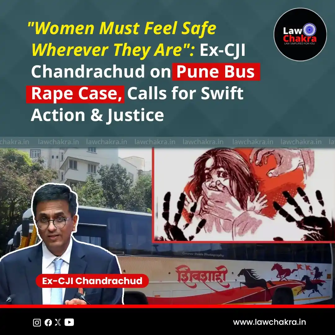 Image from LawChakra: Ex CJI DY Chandrachud stressed the importance of ensuring well-lit and...