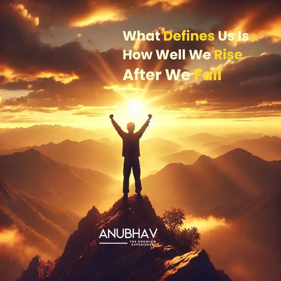 Image from Learn & Grow: *What Defines Us Is How Well We Rise After We Fall* Life is a journey...