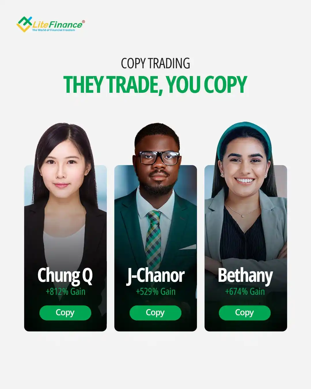 Image from LITEFINANCE_NIGERIA: They trade, you copy. Sounds too good to be true? It is not magic, *...