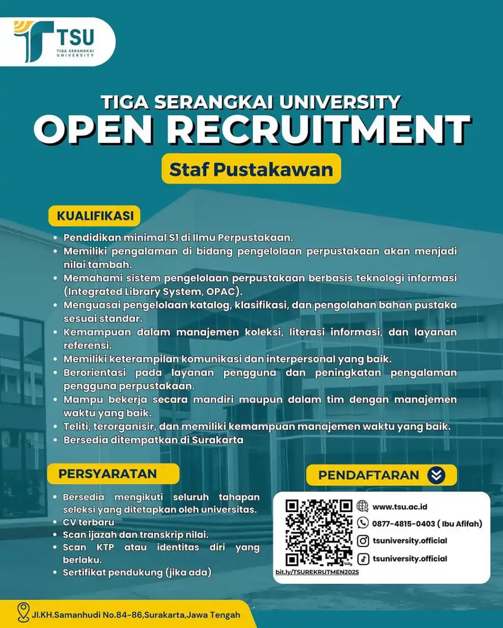 Lowongan Pustakawan post