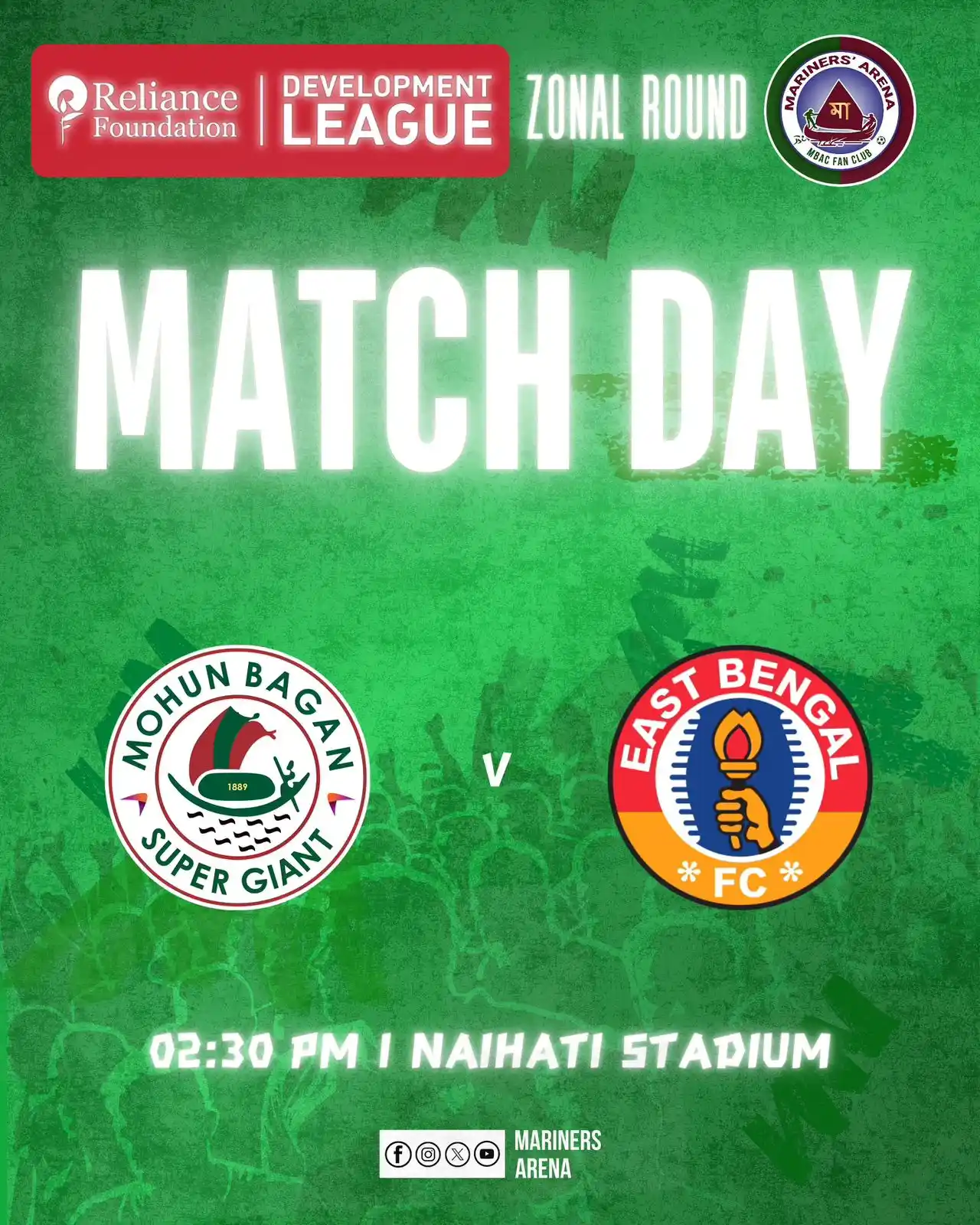 Image from Mariners' Arena – মেরিনার্স এরিনা: We are up against East Bengal FC in RFDL Zonal Round Today. Match will...