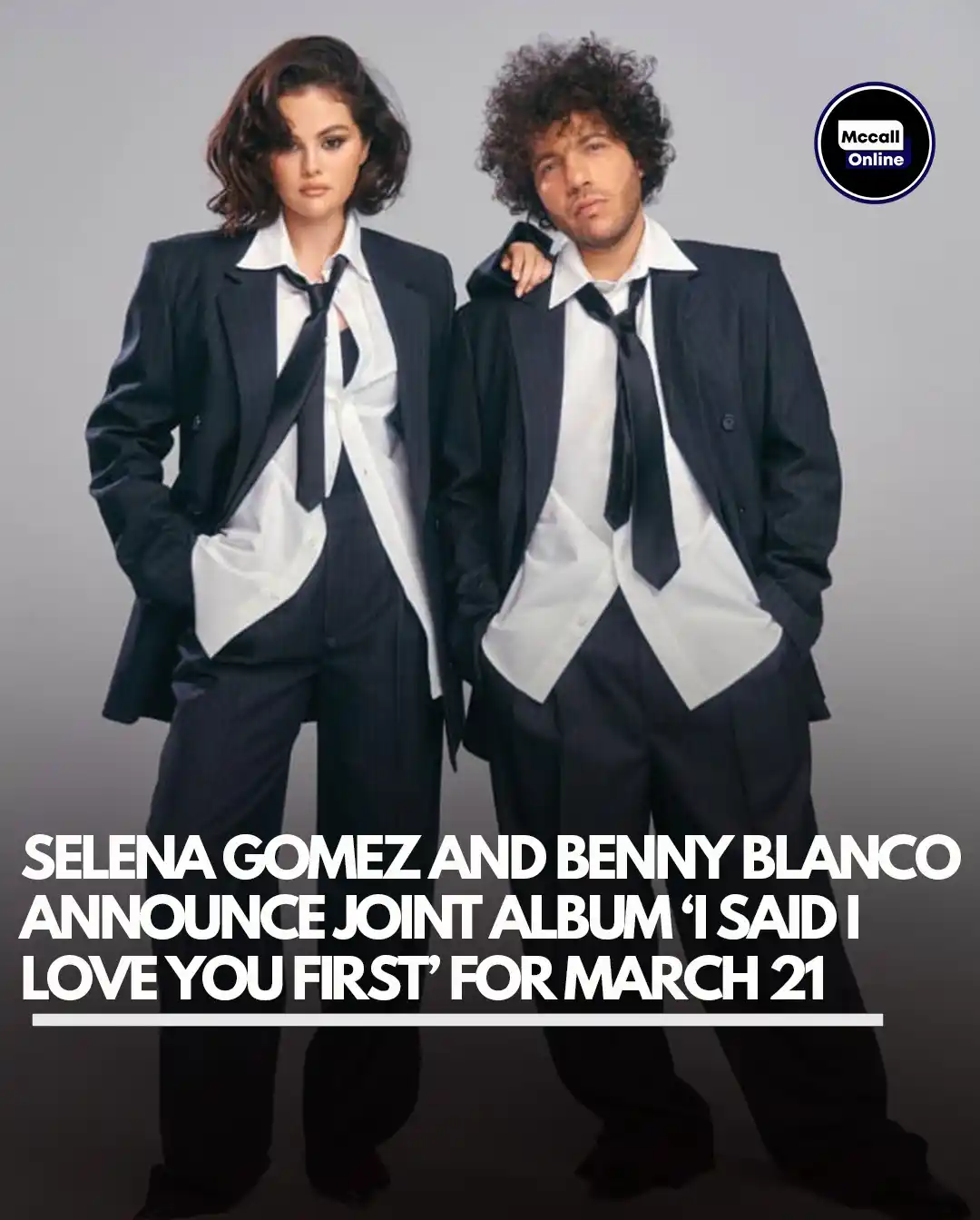 Image from Mccall Online: This Valentine’s Day, Selena Gomez and Benny Blanco announced the rele...