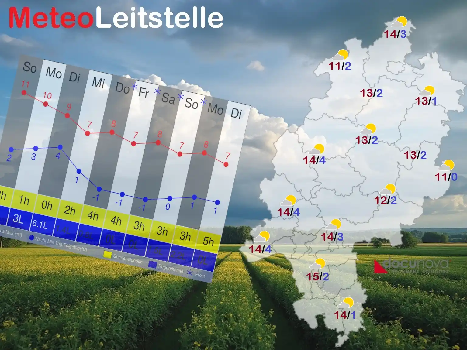 Image from Meteoleitstelle Hessen: Am heutigen Wahlsonntag, dem 23. Februar 2025, erwartet die Bewohner H...