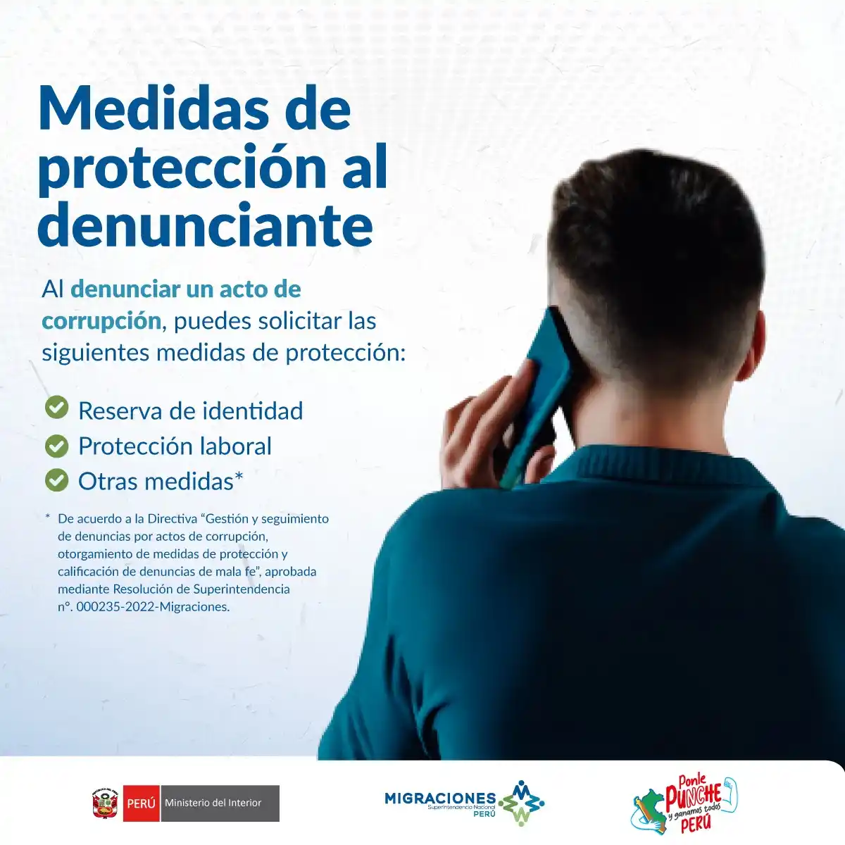 Image from Migraciones PERÚ: Conoce aquí las medidas de protección con las que cuenta un denunciant...